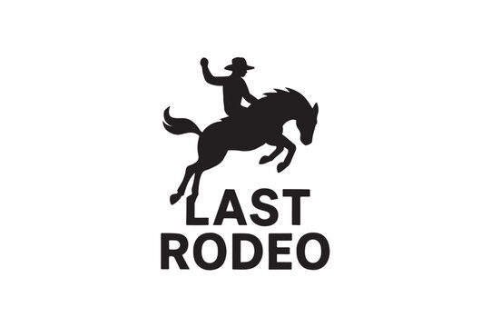 Design Logo for Last Rodeo silhouette on white background.01