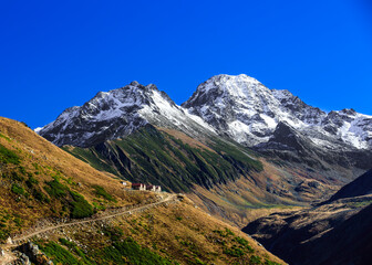 Fototapeta premium Footage of Karcal mountain ranges and plateaus in Rize province.