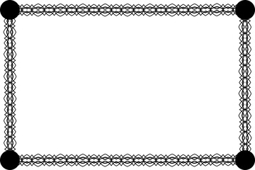 Simple Border Frame, Black Frame with White Background, Unique Style Frame, Photo Frame