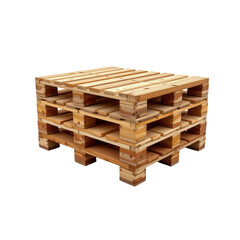 Stack of Wooden Pallets for Shipping, Storage, and Transport Needs