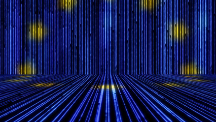 Data Lines Flow EU Flag © alswart