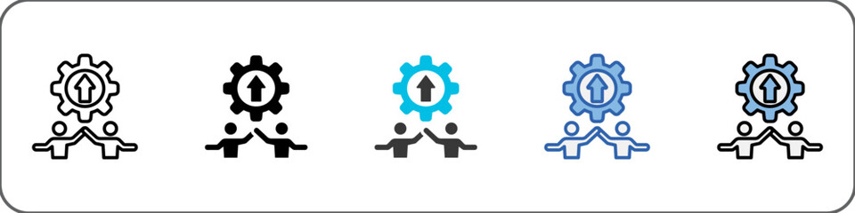 Collaboration Icon Pack Multistyle Illustration