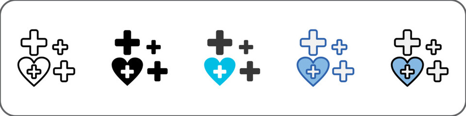 Obraz premium Health Icon Pack Multistyle Illustration