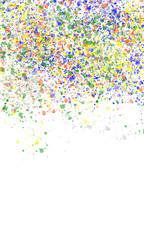Explosion of colorful splatters on a subtle gray background