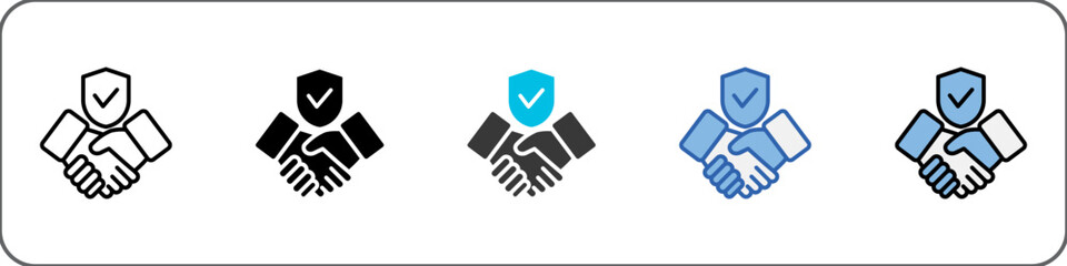 Commitment Icon Pack Multistyle Illustration