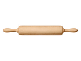 Wooden Rolling Pin Isolated on Transparent Background
