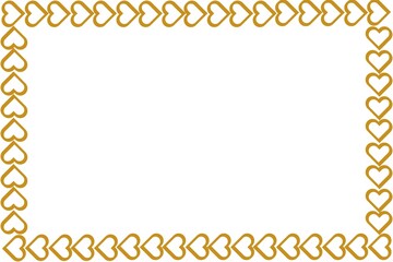 Simple Border Frame, Golden Frame with White Background, Unique Frame, Photo Frame