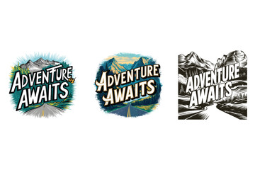 Mountain road adventure awaits graphic mountains trees