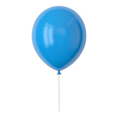 Blue Balloon Isolated on Transparent Background