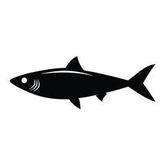 Naklejka premium sardine fish vector illustration, isolated white background