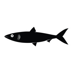 Obraz premium sardine fish vector illustration, isolated white background