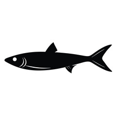 Obraz premium sardine fish vector illustration, isolated white background
