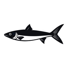 Obraz premium sardine fish vector illustration, isolated white background