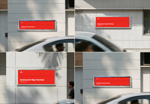 Restaurant Sign Mockup