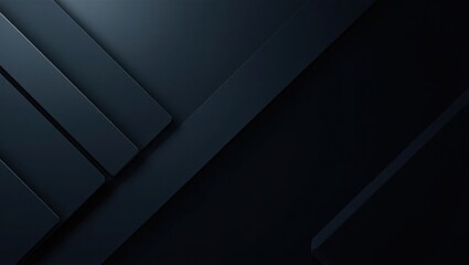 Sleek Geometric Light Beam Cutting Through Midnight Blue Abstract Design