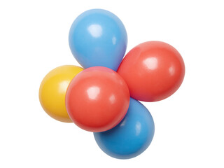 Colorful balloons on transparent background, isolated