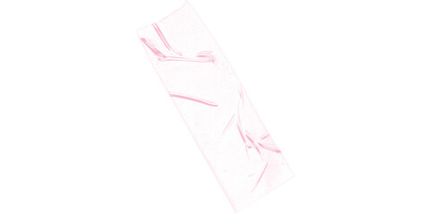 Torn pastel pink duct tape segment with subtle wrinkle texture – isolated on transparent background for delicate sticker graphics, collage designs, and printable overlays

