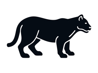 Obraz premium Powerful black panther logo design, perfect for a strong brand identity. A bold, stylized black panther graphic, perfect for logos, emblems, or branding materials. 