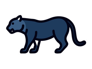 Fototapeta premium Powerful black panther logo design, perfect for a strong brand identity. A bold, stylized black panther graphic, perfect for logos, emblems, or branding materials.
