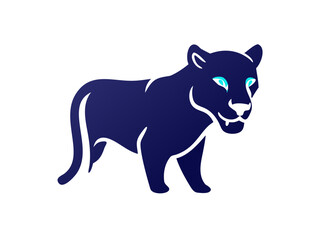 Powerful black panther logo design, perfect for a strong brand identity. A bold, stylized black panther graphic, perfect for logos, emblems, or branding materials.