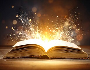 Open book with magical light (1)