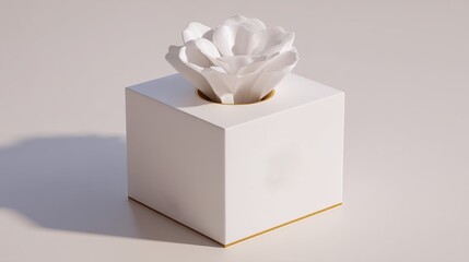 Elegant tissue box with rose shaped paper for home decor and luxury design