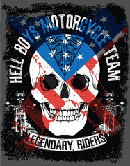 Hell Boys Motorcycle Team T shirt Design 