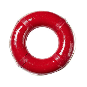 red float used for safety on transparent background