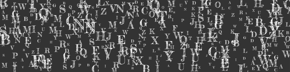 School notebook cover. White chalk  floating