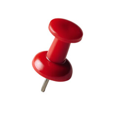 Red Pushpin on transparent background