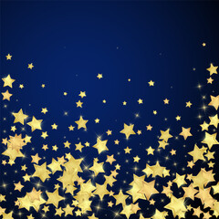 Fototapeta premium Magic stars vector overlay. Gold stars scattered