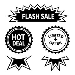 Obraz premium Flash sale hot deal limited offer badges sale badges discount tags