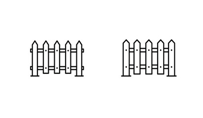 Obraz premium Simple black and white fence illustration with open space in the middle