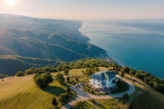 home near Sochi with solar panels