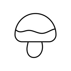 Mushroom Black Outline Icon. Mushroom Symbol