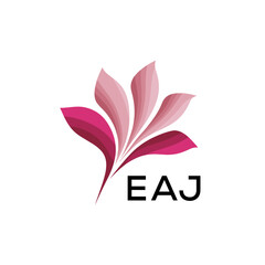 EAJ Modern Floral Abstract Logo Design, EAJ Later Logo, Creative Botanical Brand Identity, Minimalist Nature Inspired Logo. 
