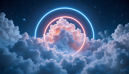 Obraz premium heart shaped cloud music cover Background 