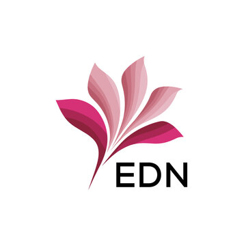 EDN Modern Floral Abstract Logo Design, EDN Later Logo, Creative Botanical Brand Identity
