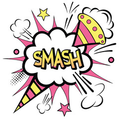 Smash comic book style graphic design