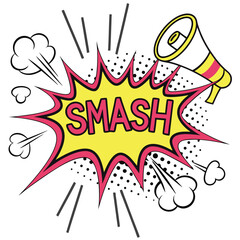 Smash comic graphic design