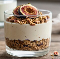 Layered Granola Yogurt Parfait with Figs