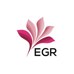 EGR Modern Floral Abstract Logo Design, EGR Later Logo, Creative Botanical Brand Identity, Minimalist Nature Inspired Logo. 
