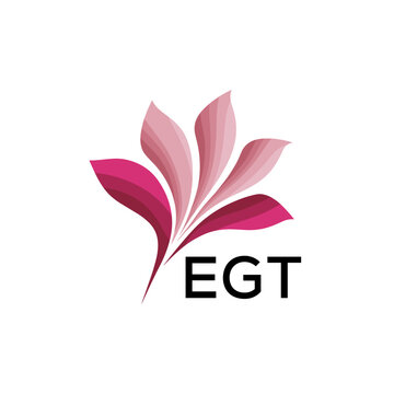 EGT Modern Floral Abstract Logo Design, EGT Later Logo, Creative Botanical Brand Identity, Minimalist Nature Inspired Logo. 
