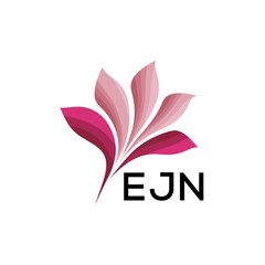 Obraz premium EJN Modern Floral Abstract Logo Design, EJNLater Logo, Creative Botanical Brand Identity, Minimalist Nature Inspired Logo. 