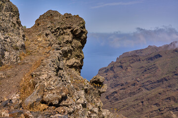 Teno mountain view toward coastline