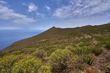 Fototapeta premium Old terraces on mountain slope