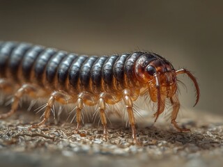 centipede macro photo