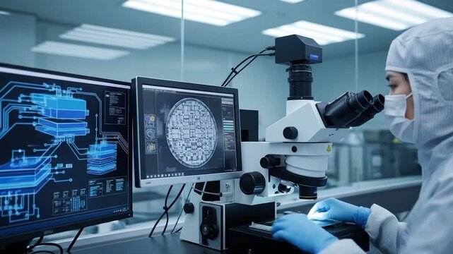 Semiconductor Research and Development in Cleanroom