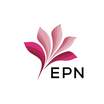 EPN Modern Floral Abstract Logo Design, EPN Later Logo, Creative Botanical Brand Identity
