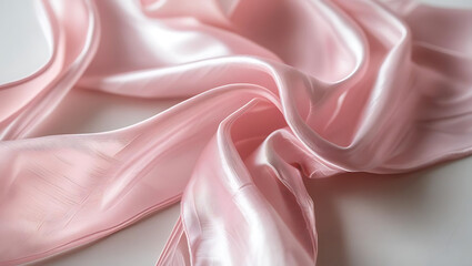 Obraz premium Softly Illuminated Pink Silk with Gentle Folds and Highlights